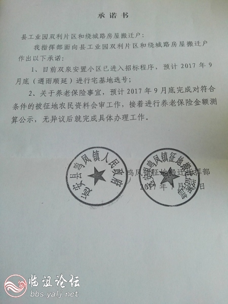 鸣凤镇镇府作出书面承诺.jpg
